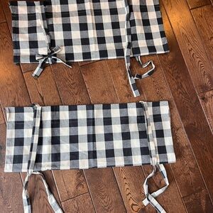 Black and White Checkered Valances
